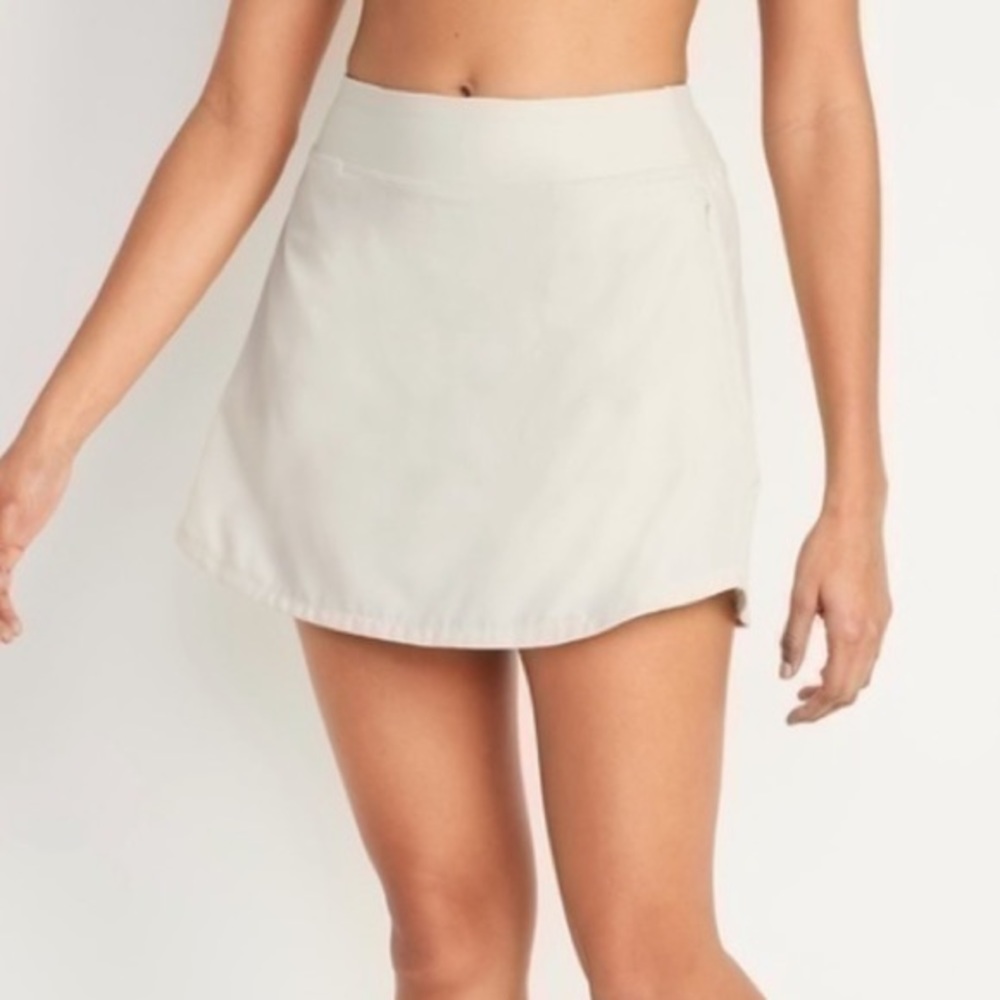 NWF XL Old Navy High waisted stretchtech skort for Tennis golf Tan skirt pockets